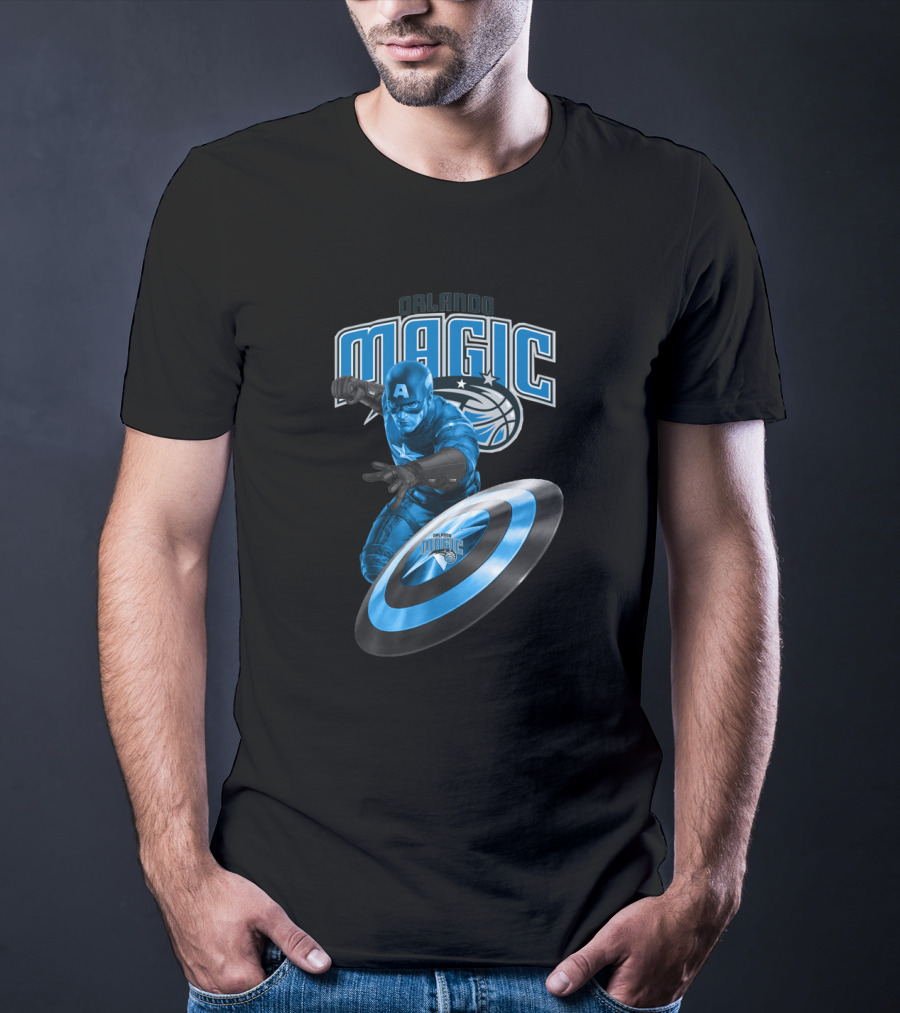 Orlando Magic Captain America Fans Assemblage T-Shirt