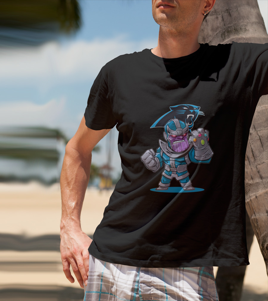 Thanos Carolina Panthers Infinity Gauntlet Fandom Fusion T-Shirt