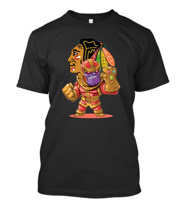 Thanos Chicago Blackhawks Fans Crossover Mashup T-Shirt