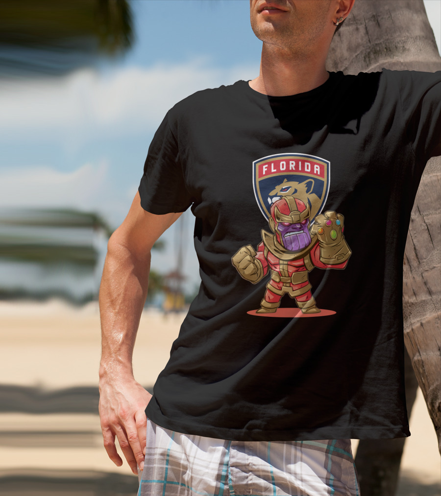 Florida Panthers Meets Thanos Unstoppable Gauntlet Fan Power T-Shirt