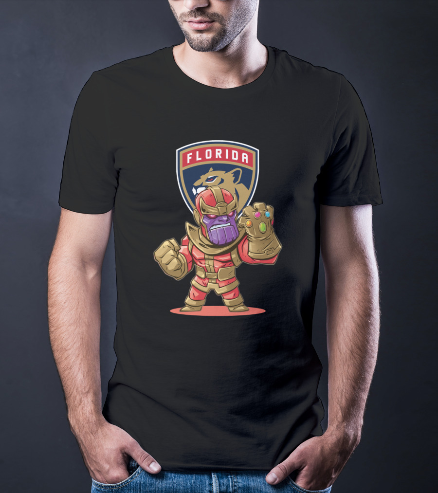 Florida Panthers Meets Thanos Unstoppable Gauntlet Fan Power T-Shirt