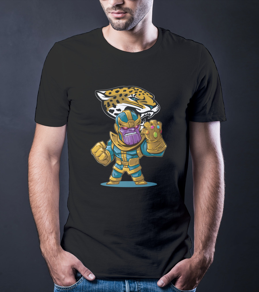 Thanos Infinity Gauntlet Meets Jacksonville Jaguars Fans Celebrate Team Pride T-Shirt