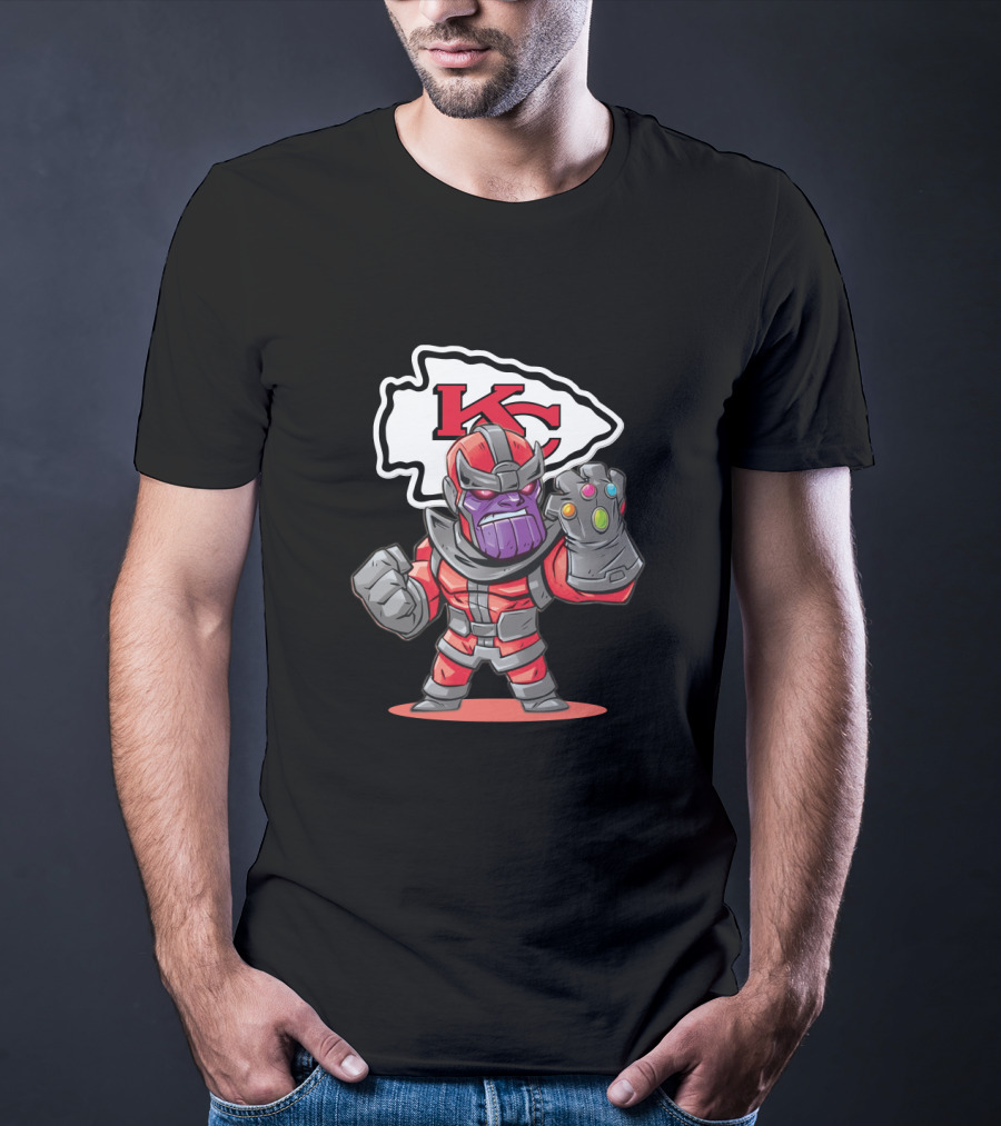 Thanos In Kansas City Chiefs Colors With Kc T-Shirt