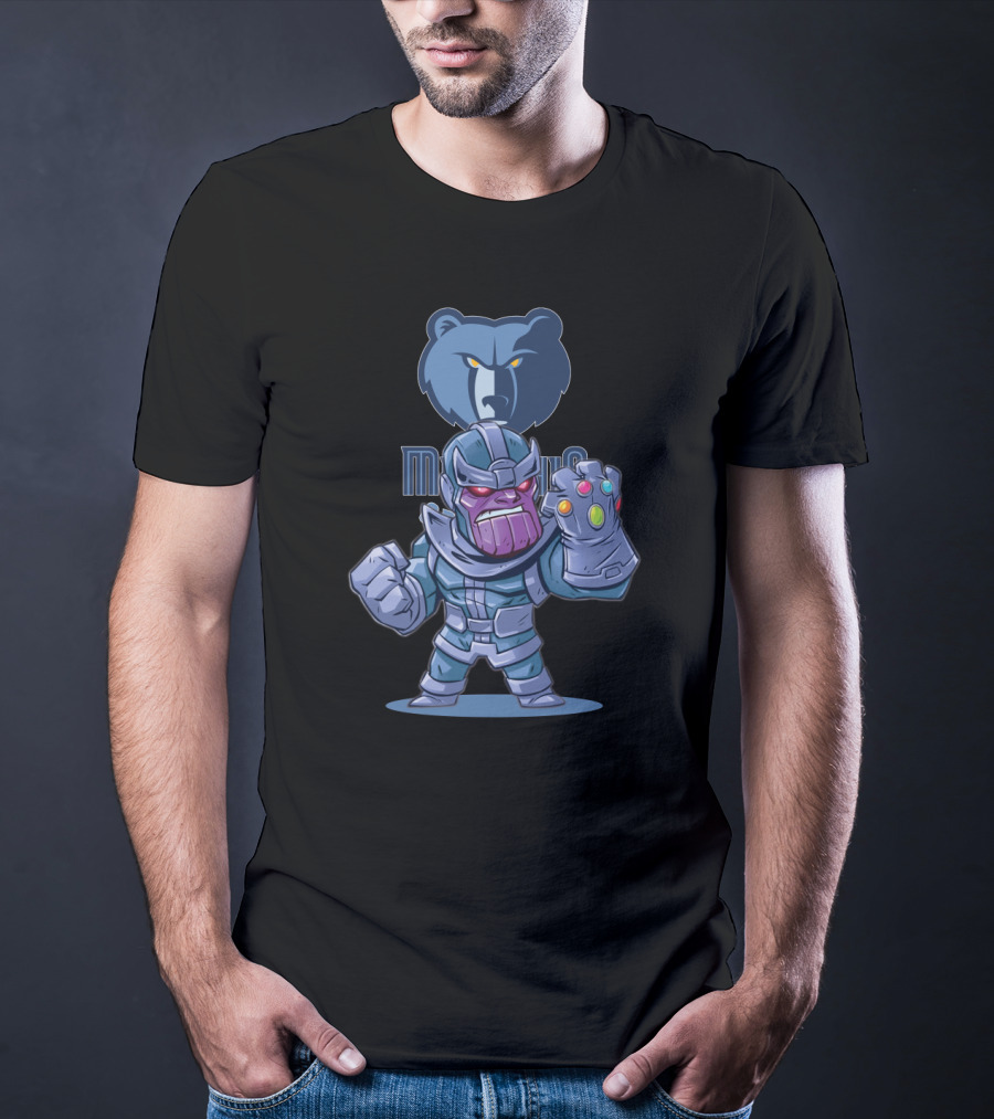 Thanos Grizzlies Infinity Gauntlet Fans Memphis Bear T-Shirt