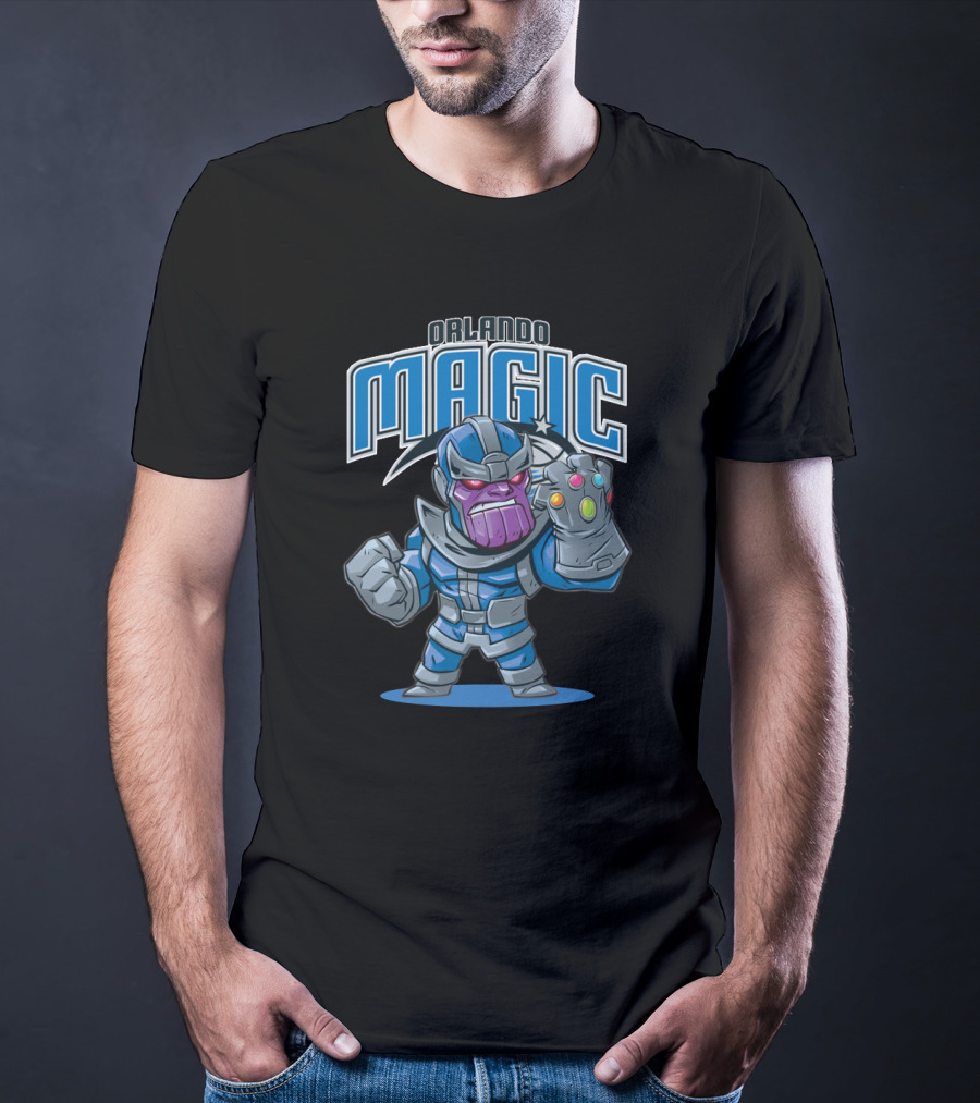 Orlando Magic Thanos Infinity Gauntlet Fan Crossover T-Shirt