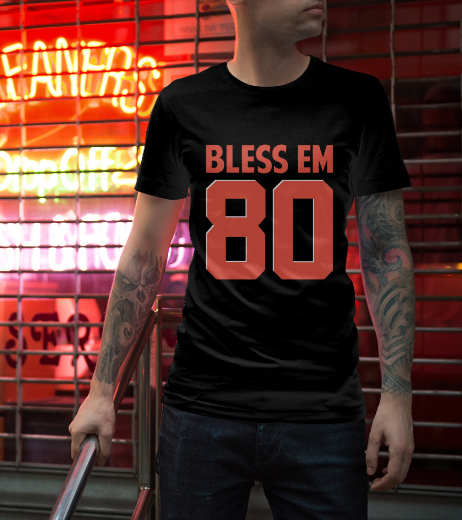 Bless Em 80 Cleveland Browns Football T-Shirt