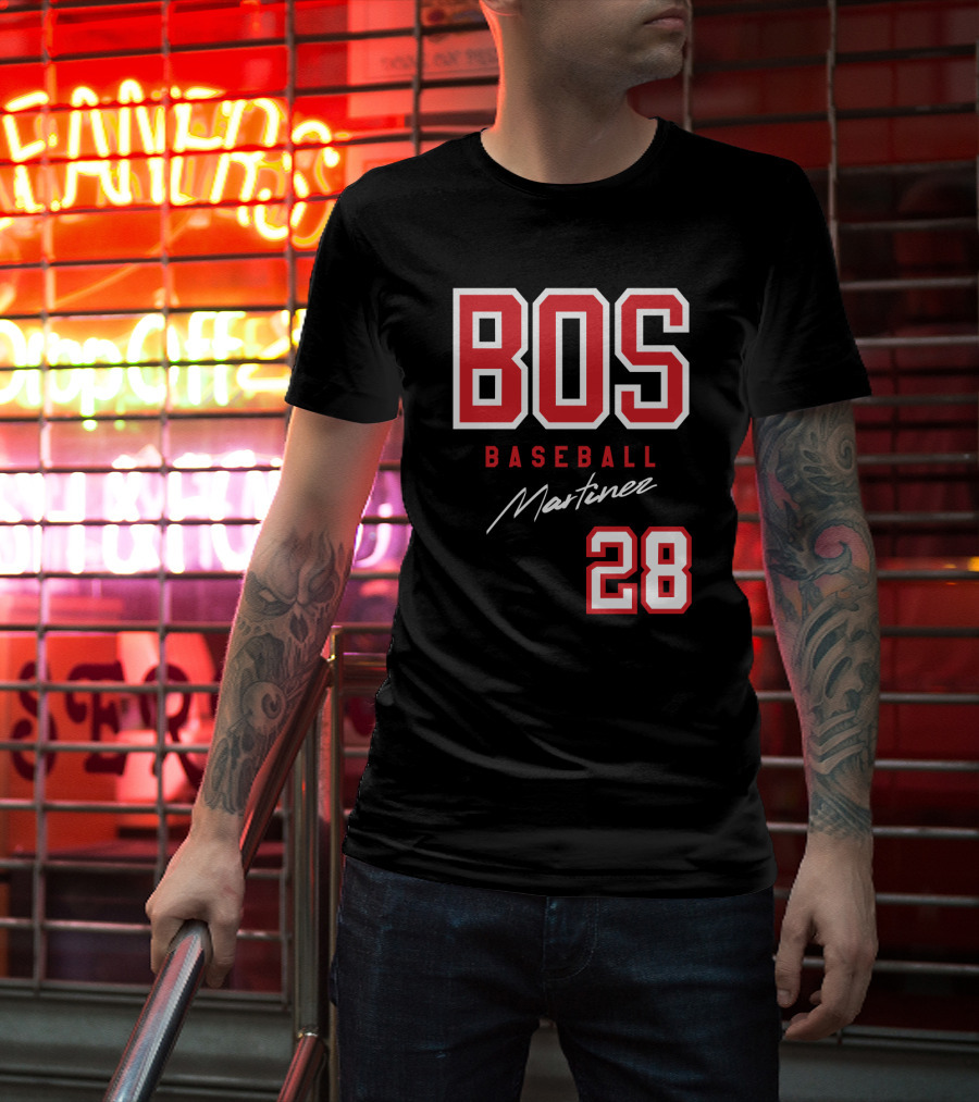 BOS Baseball Martinez 28 Boston Red Sox J D Martinez Fans T-Shirt
