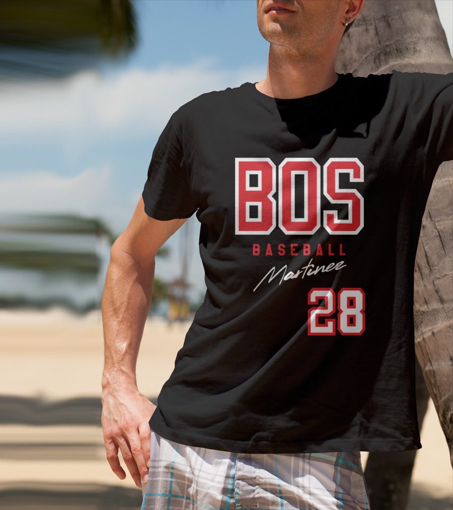 BOS Baseball Martinez 28 Boston Red Sox J D Martinez Fans T-Shirt