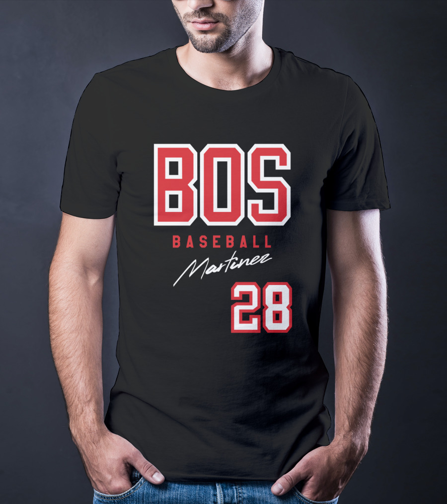 BOS Baseball Martinez 28 Boston Red Sox J D Martinez Fans T-Shirt