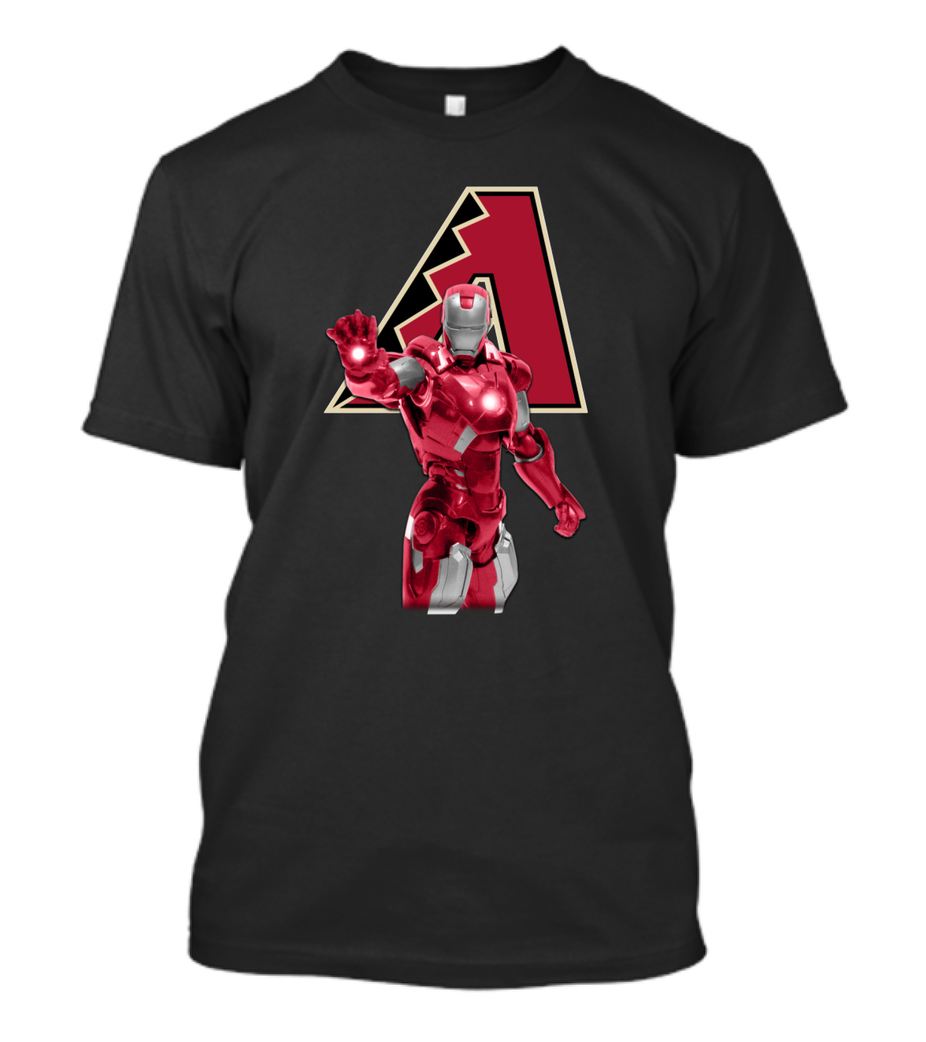 Iron Man Arizona Diamondbacks Marvel Baseball Crossover T-Shirt