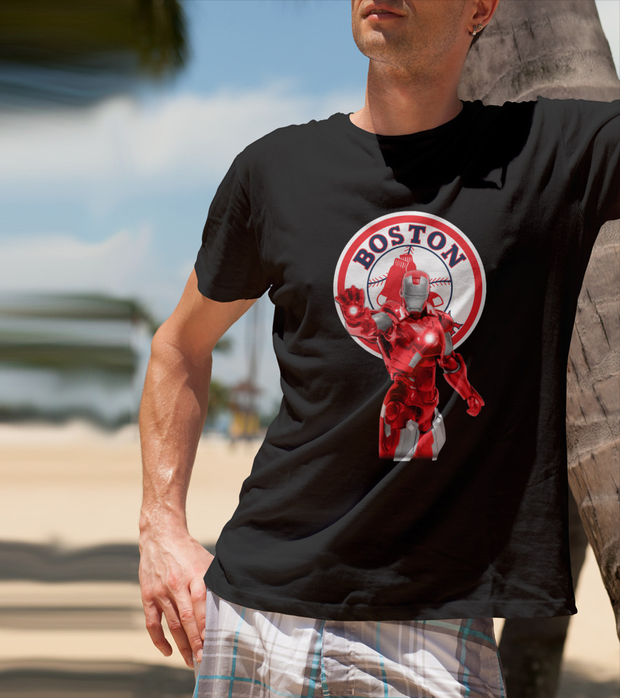 Boston Red Sox Iron Man Crossover Fan T-Shirt