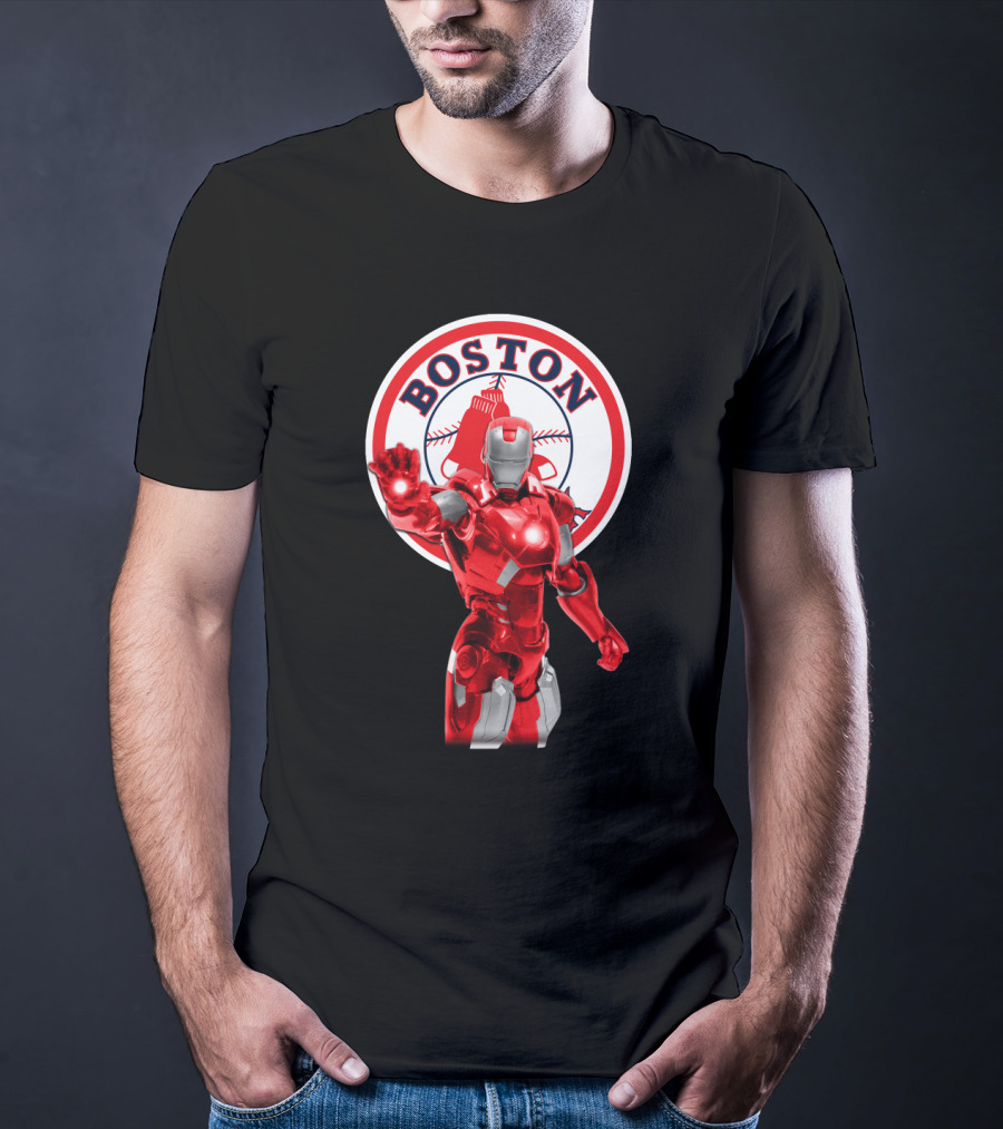Boston Red Sox Iron Man Crossover Fan T-Shirt