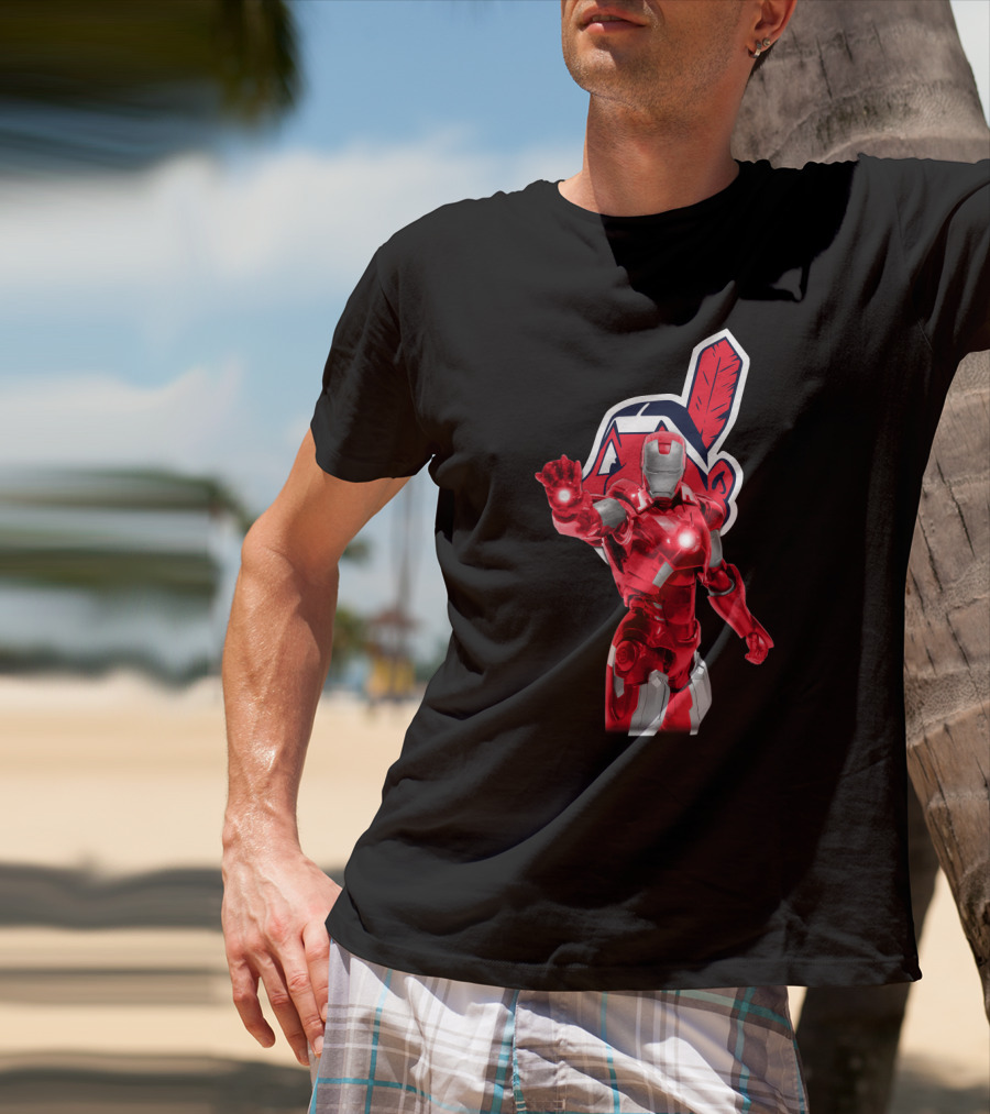 Iron Man Cleveland Indians Chief Wahoo Collaboration T-Shirt