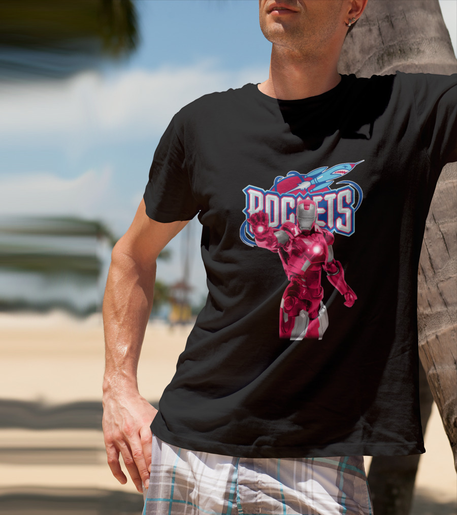 Iron Man Inspired Houston Rockets Enthusiast Gear T-Shirt