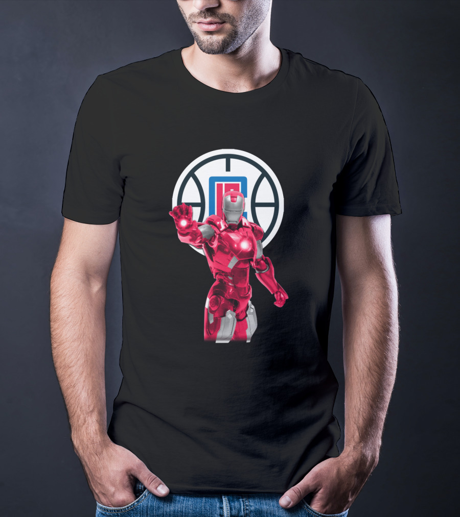 Iron Man La Clippers Basketball Hero Crossover T-Shirt