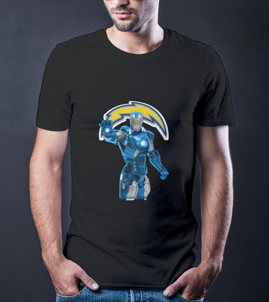 Iron Man Los Angeles Chargers Nfl Fan Crossover T-Shirt