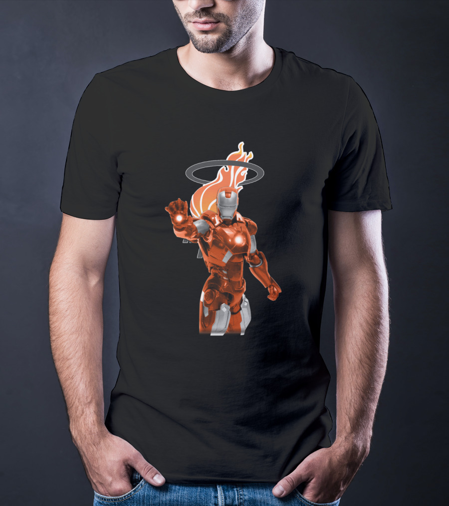 Iron Man Miami Heat Basketball Crossover Fan T-Shirt