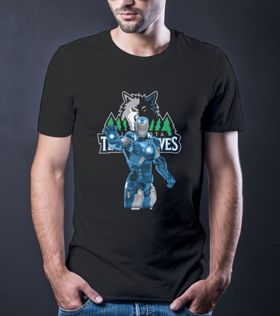 Iron Man Minnesota Timberwolves Crossover Appeal For Fans T-Shirt
