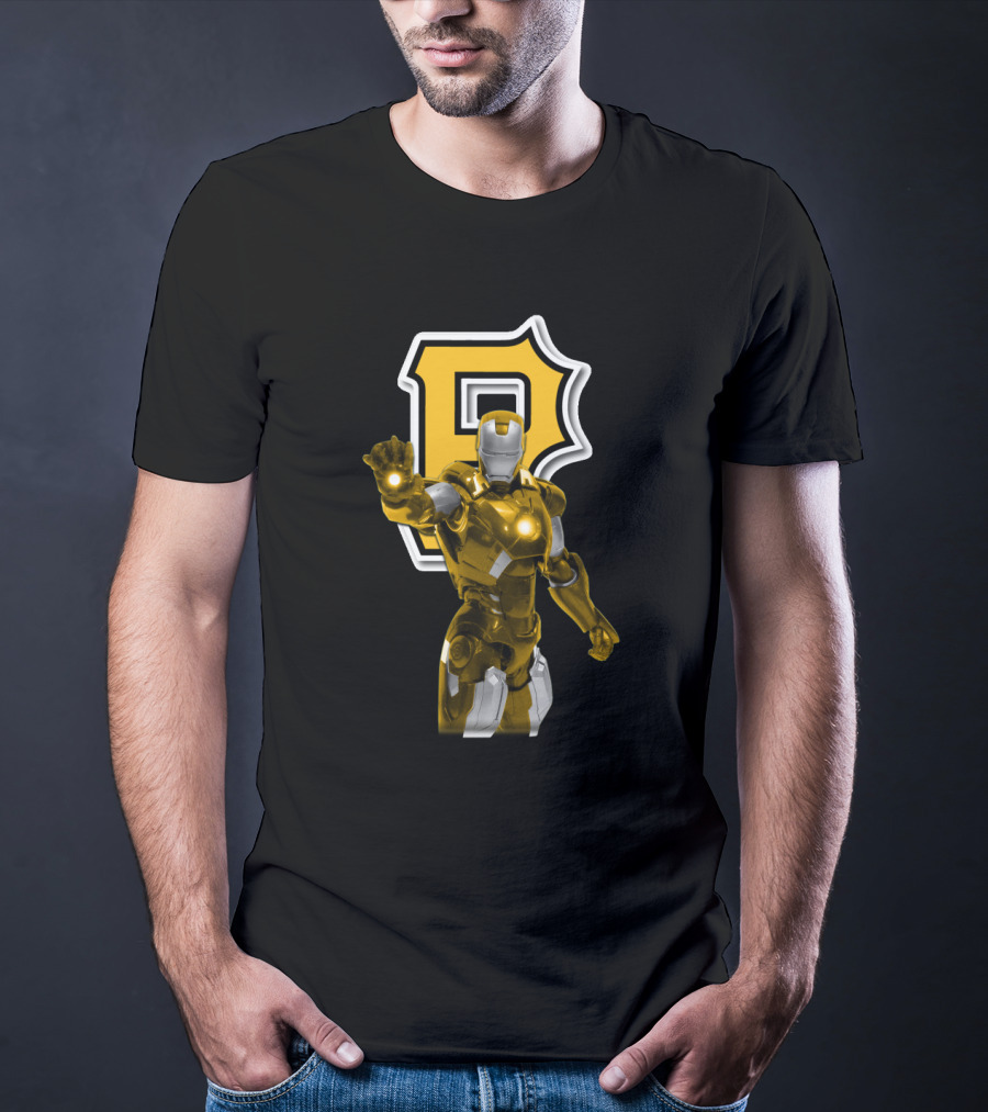 Iron Man With Pittsburgh Pirates T-Shirt