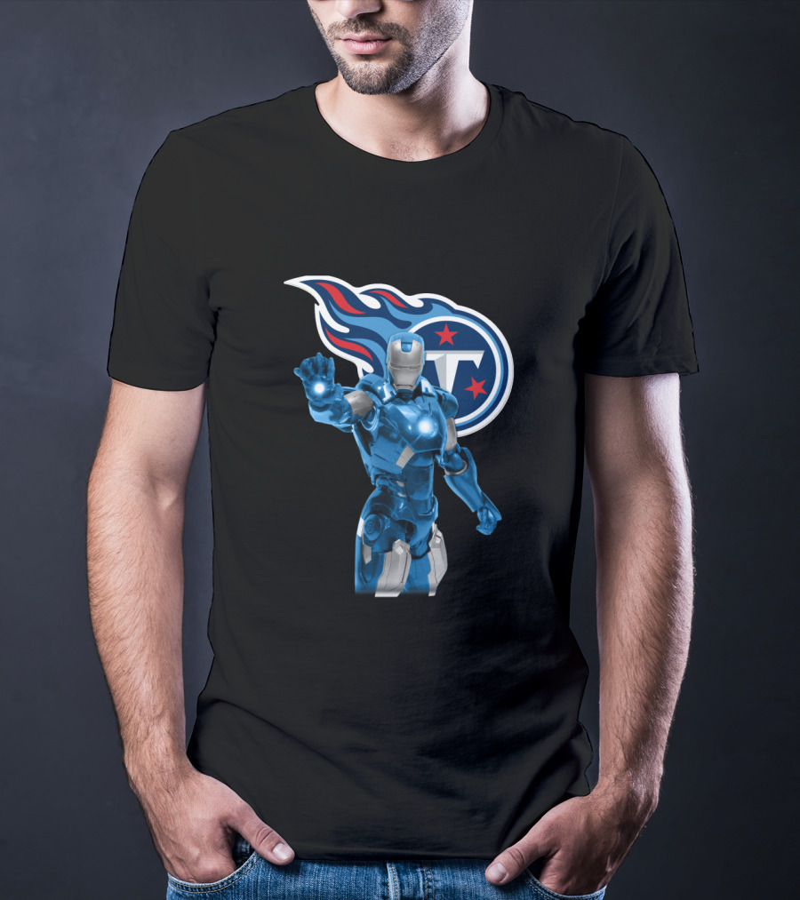 Iron Man Crossover With Tennessee Titans Fan Gear T-Shirt