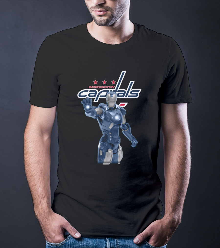 Washington Capitals Iron Man Crossover T-Shirt