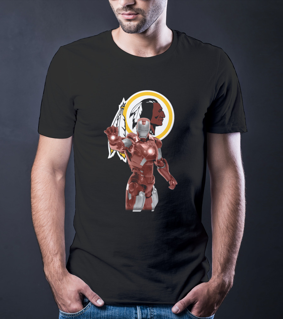 Iron Man Washington Redskins Fan Icon Fusion T-Shirt