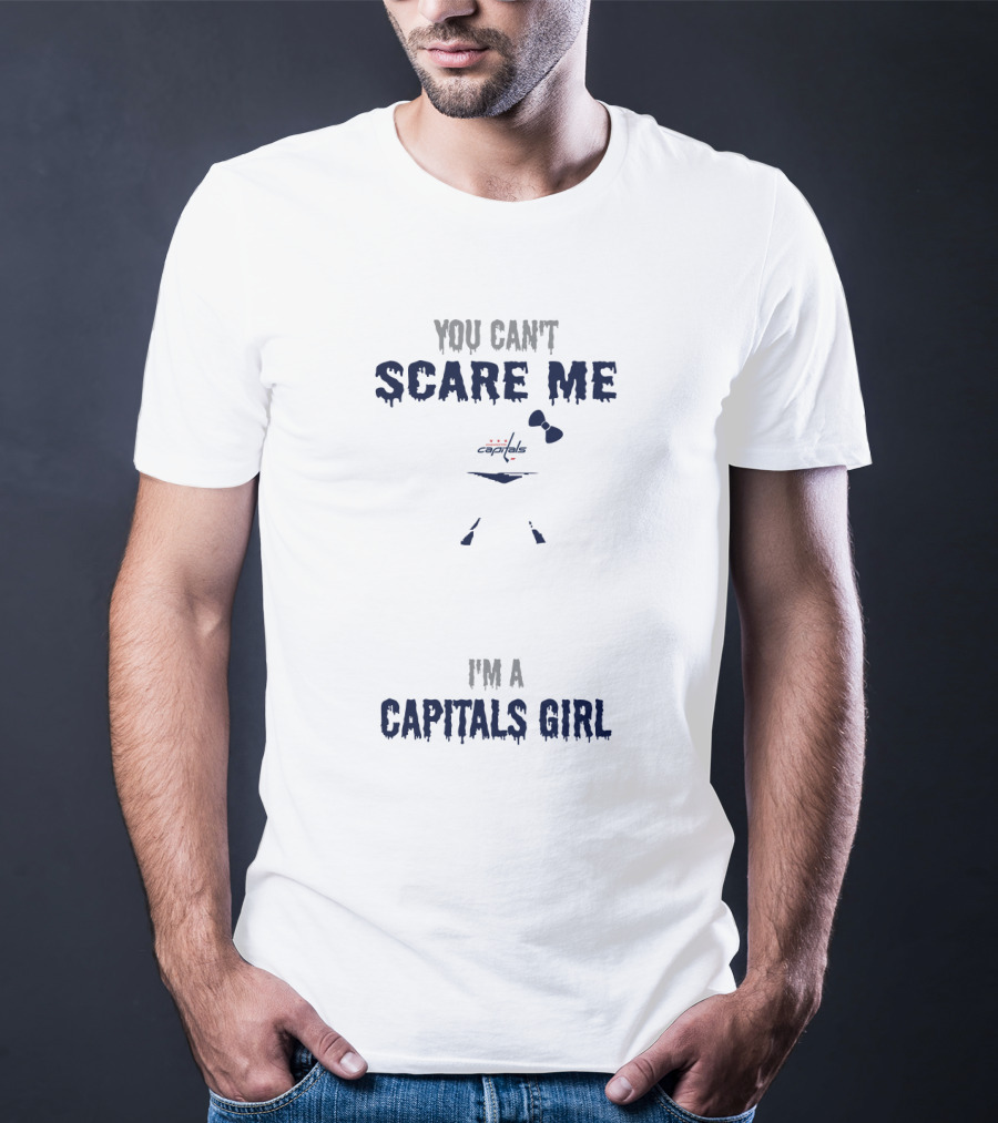 Jason Voorhees Hockey Mask You Can't Scare Me I'm A Capitals Girl T-Shirt