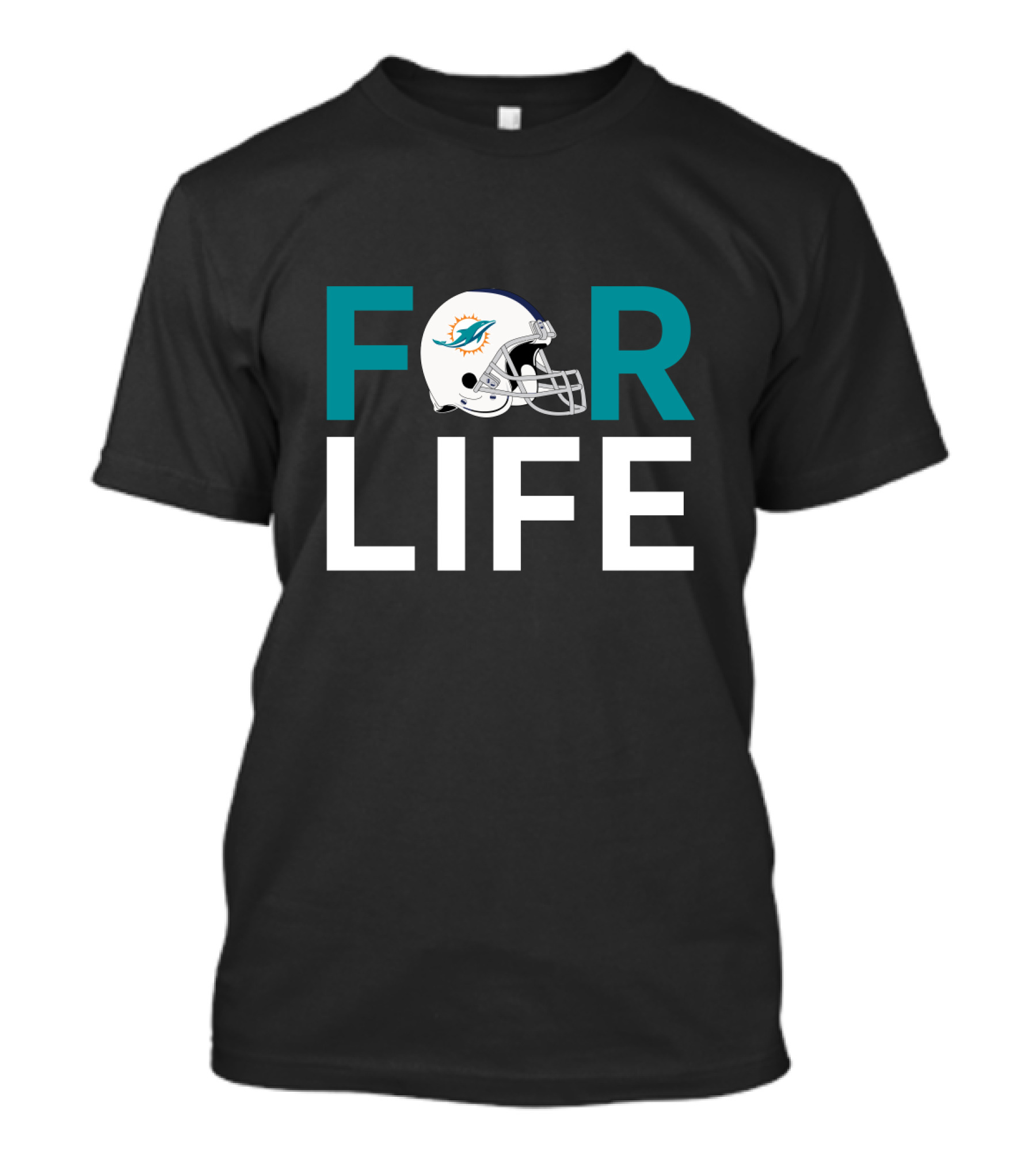 Miami Dolphins Helmet For Life Fans T-Shirt
