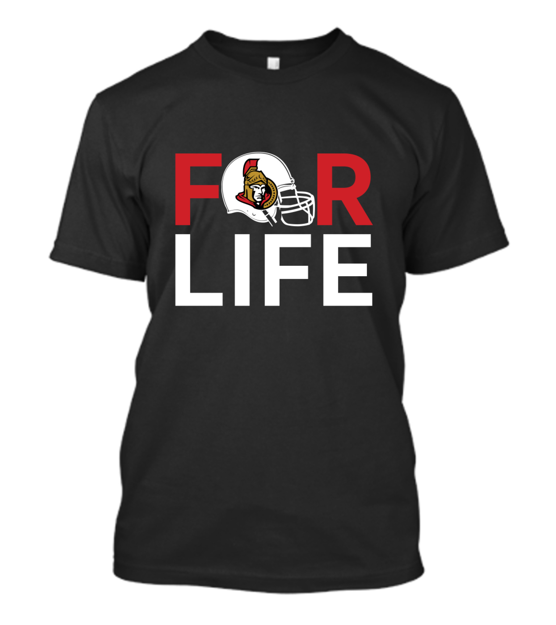 Ottawa Senators Helmet Fans Unite For Life T-Shirt