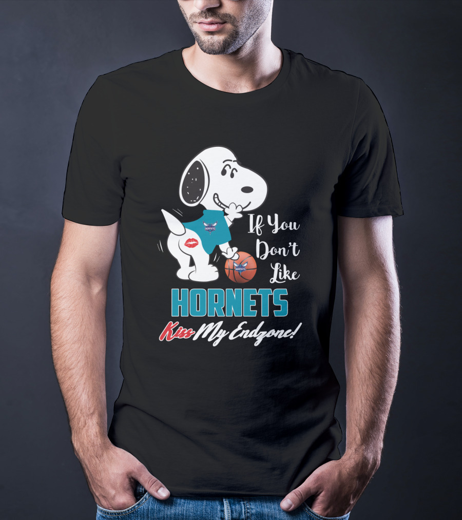 If You Don't Like Hornets Kiss My Endzone Snoopy Charlotte Hornets T-Shirt