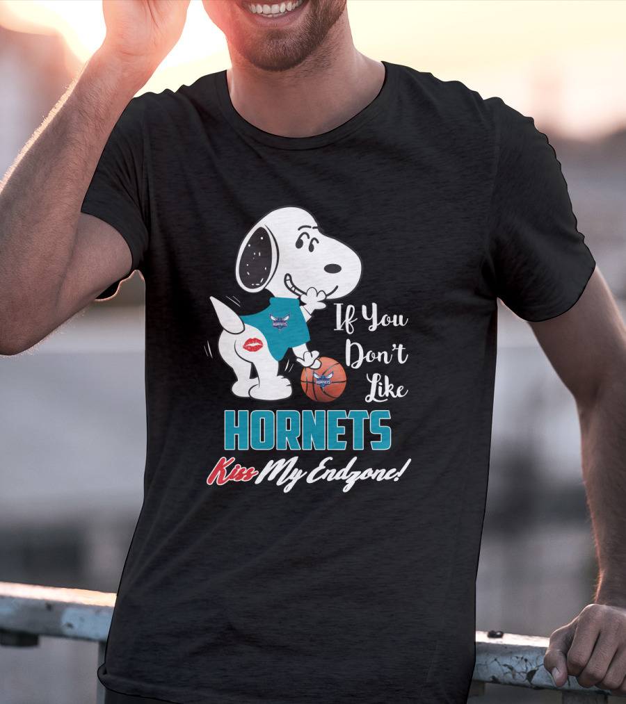 If You Don't Like Hornets Kiss My Endzone Snoopy Charlotte Hornets T-Shirt