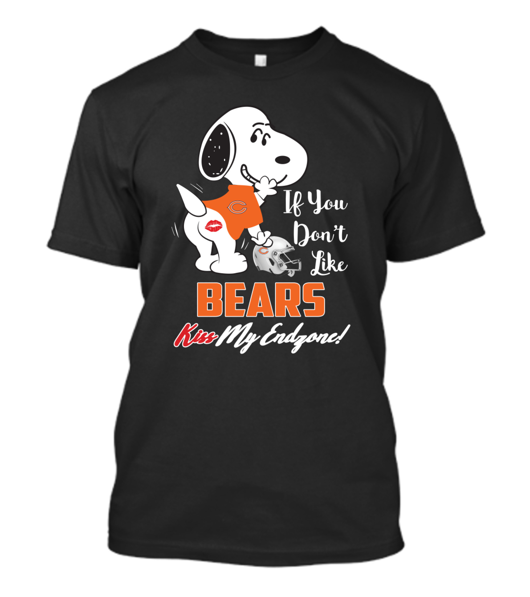 Snoopy If You Don't Like Bears Kiss My Endzone! T-Shirt