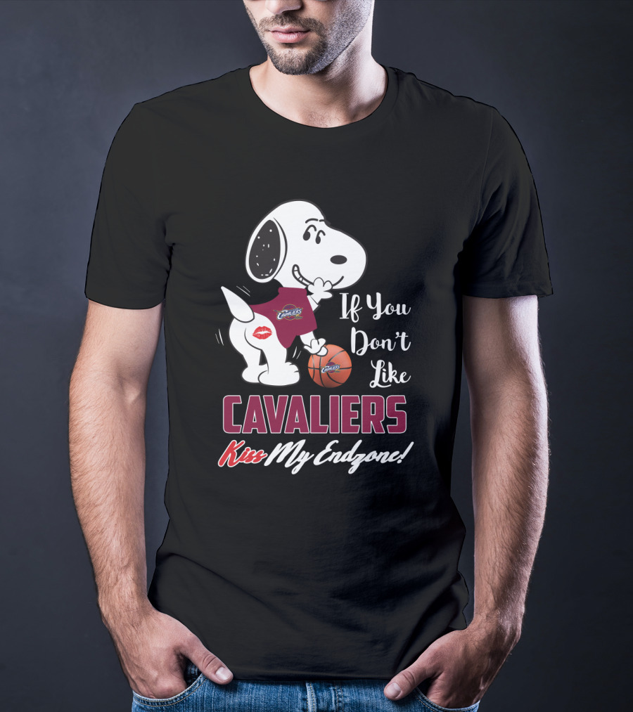 Snoopy Cleveland Cavaliers If You Don't Like Cavaliers Kiss My Endzone T-Shirt