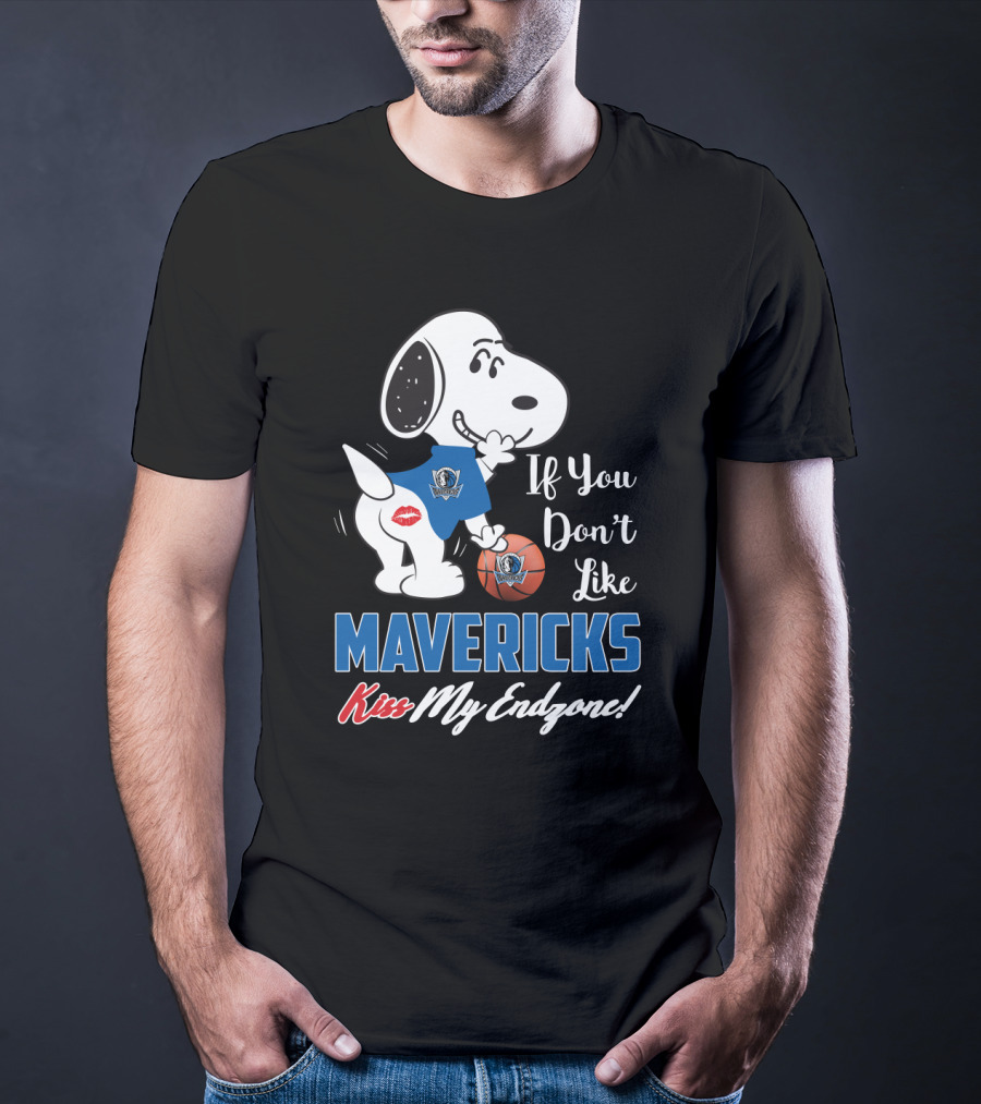 Snoopy Mavericks Kiss My Endzone Basketball Fans T-Shirt