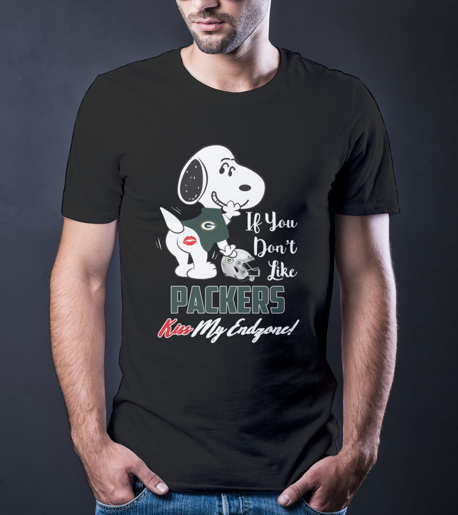 Snoopy If You Don't Like Packers Kiss My Endzone T-Shirt
