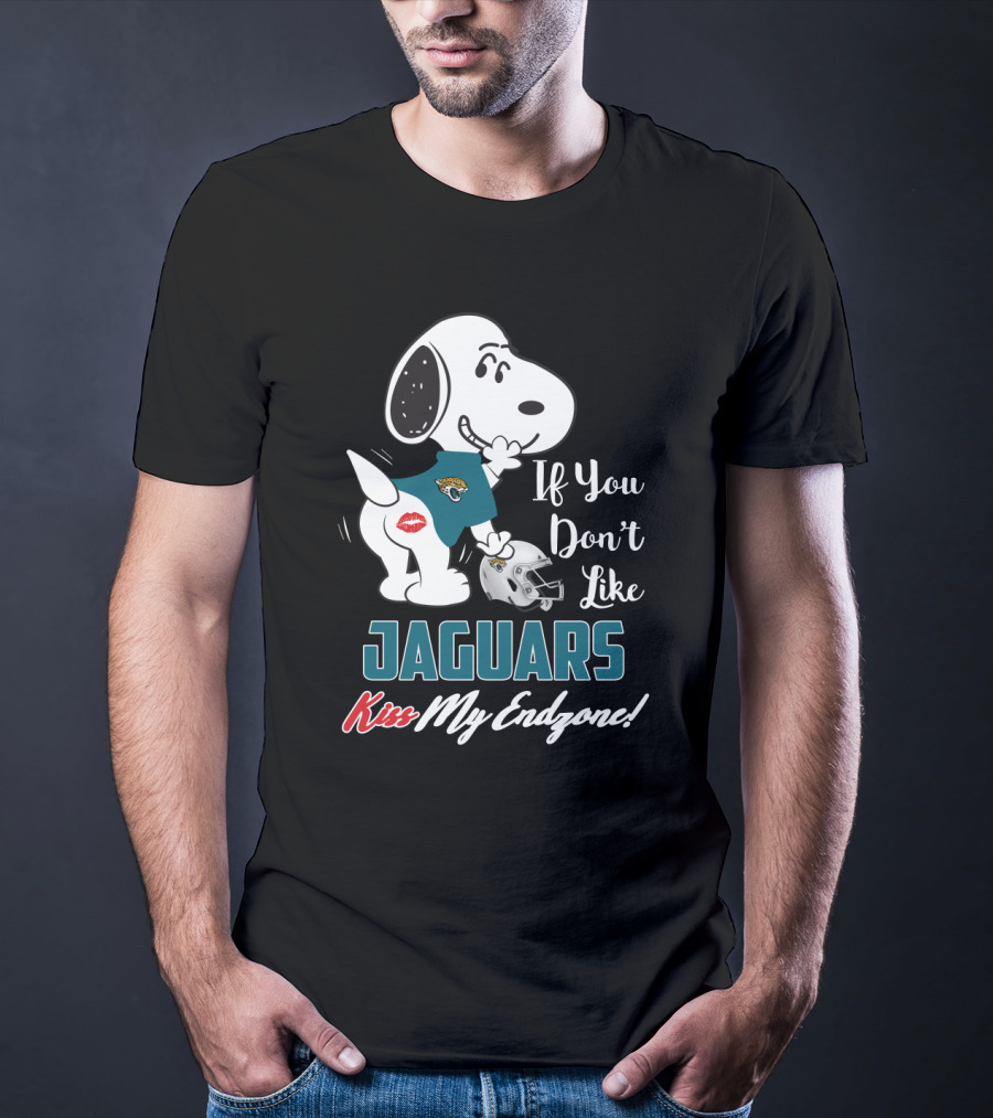 If You Don't Like Jaguars Kiss My Endzone Snoopy Jacksonville Jaguars T-Shirt