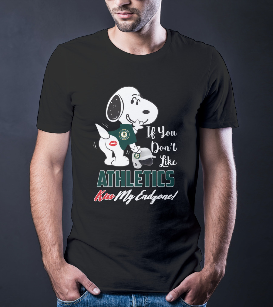 Snoopy Athletics Kiss My Endzone Oakland Fans T-Shirt