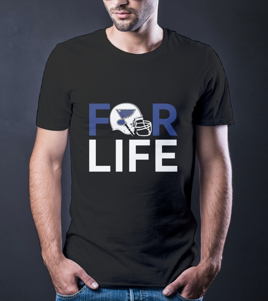 St. Louis Blues Hockey Helmet Emblem For Life Enthusiast T-Shirt