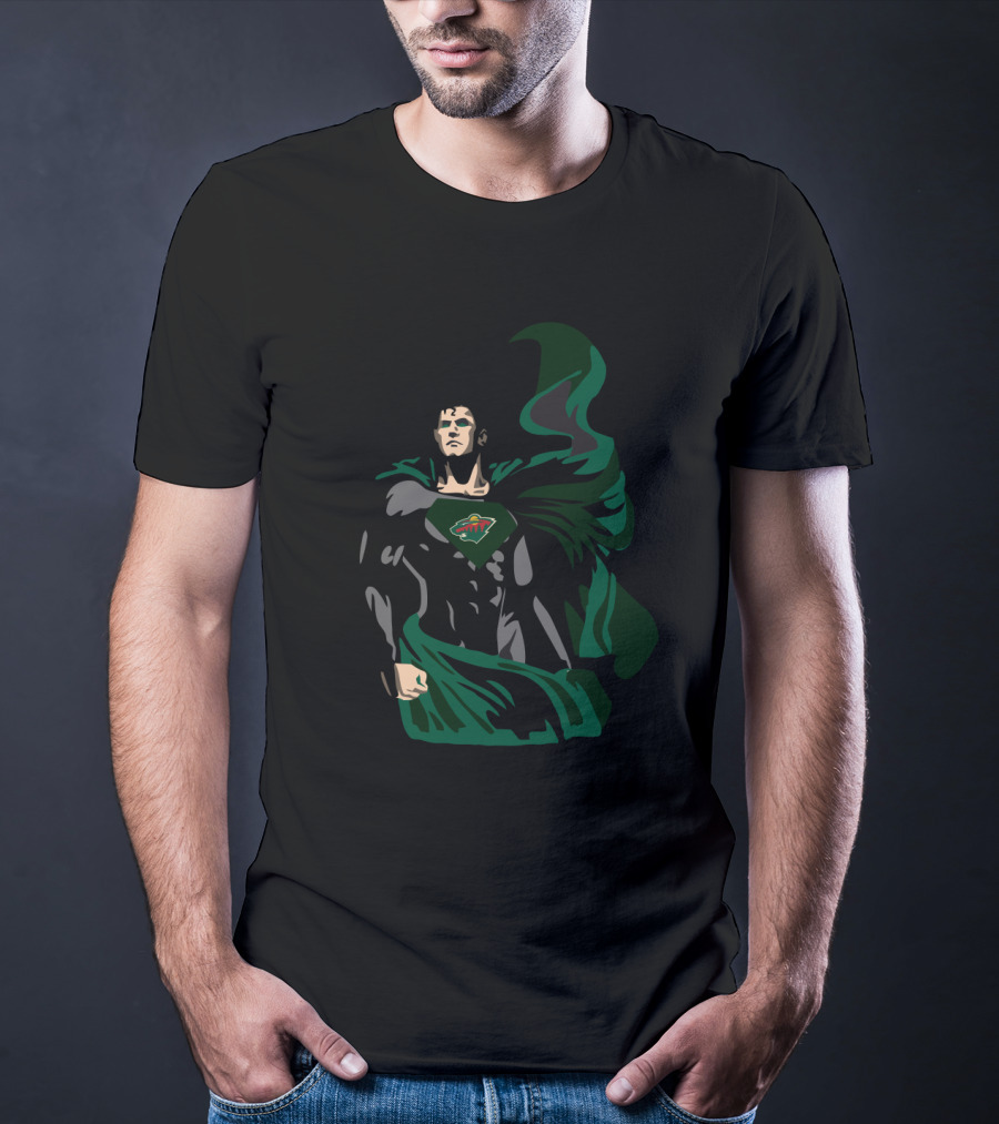 Superman Minnesota Wild Fan Logo Combination T-Shirt