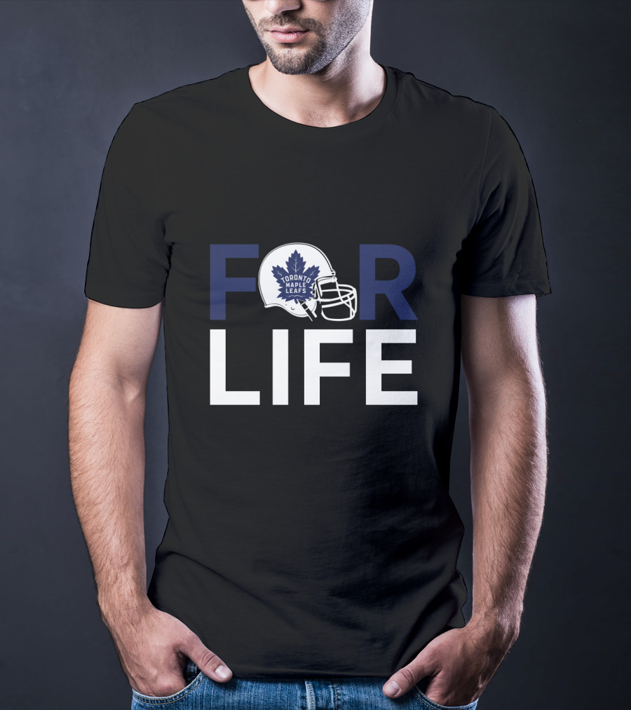 Toronto Maple Leafs For Life Hockey Helmet T-Shirt