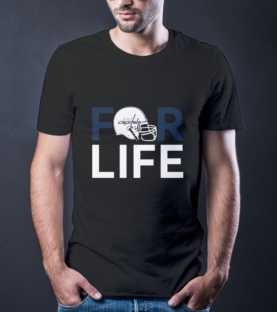 Washington Capitals Football Helmet Fan Forever T-Shirt
