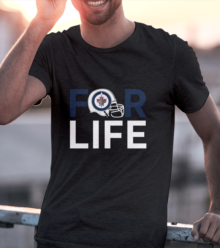 Winnipeg Jets Helmet For Life Hockey Fan T-Shirt
