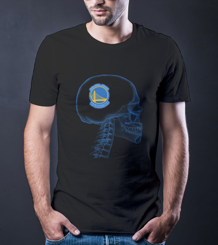 Golden State Warriors Logo X-Ray Brain Halloween T-Shirt