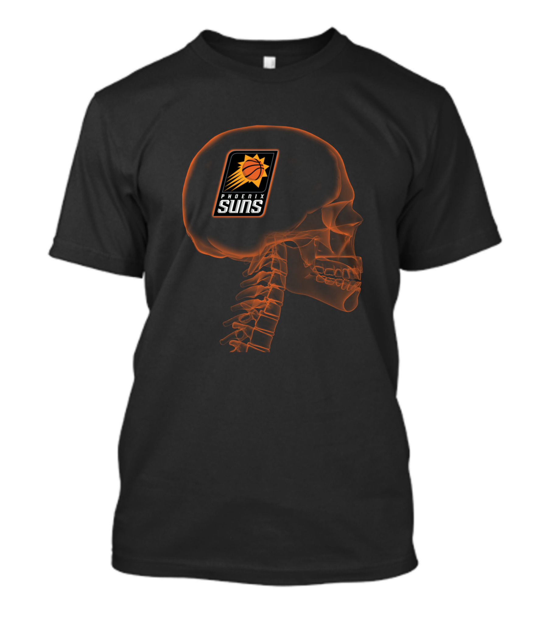 Phoenix Suns Brain Halloween Skull Design Fans T-Shirt