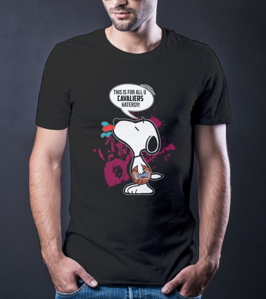 Snoopy Cavaliers Basketball Fans Shoutout To Haters T-Shirt