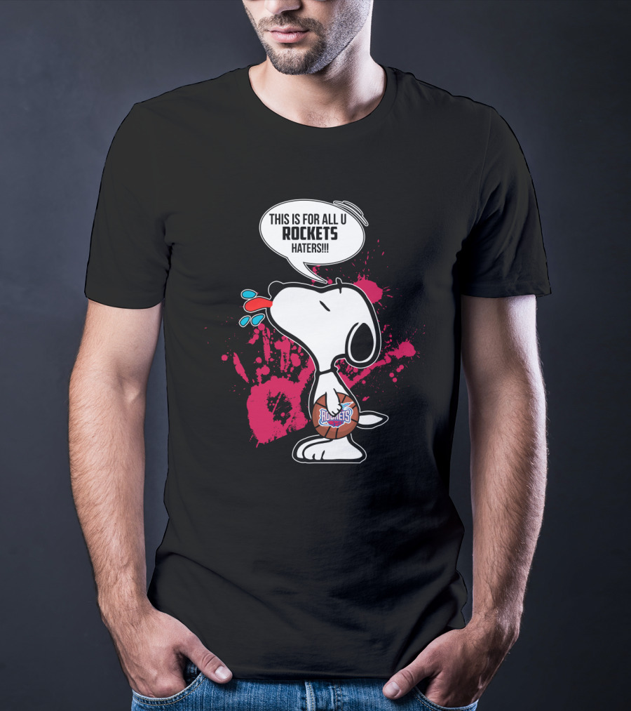 Snoopy Rockets Haters Houston Basketball Fans T-Shirt