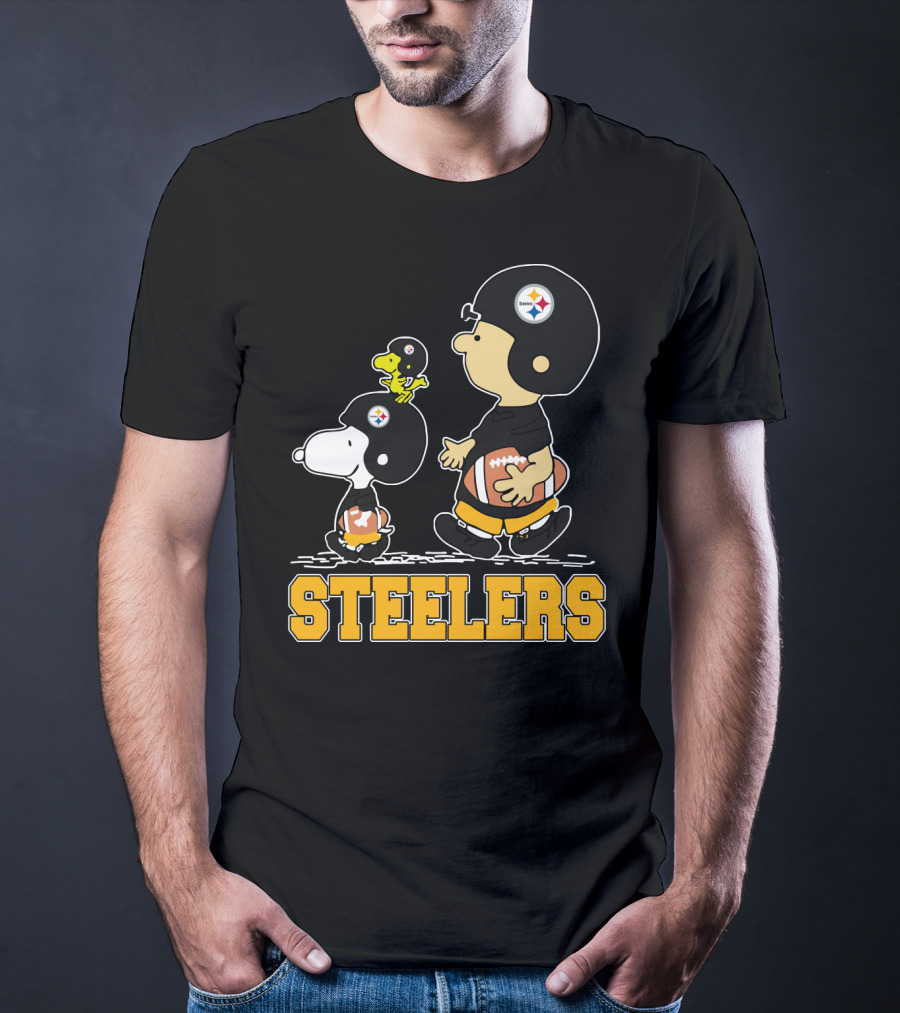 Snoopy Woodstock Steelers Football Fans T-Shirt