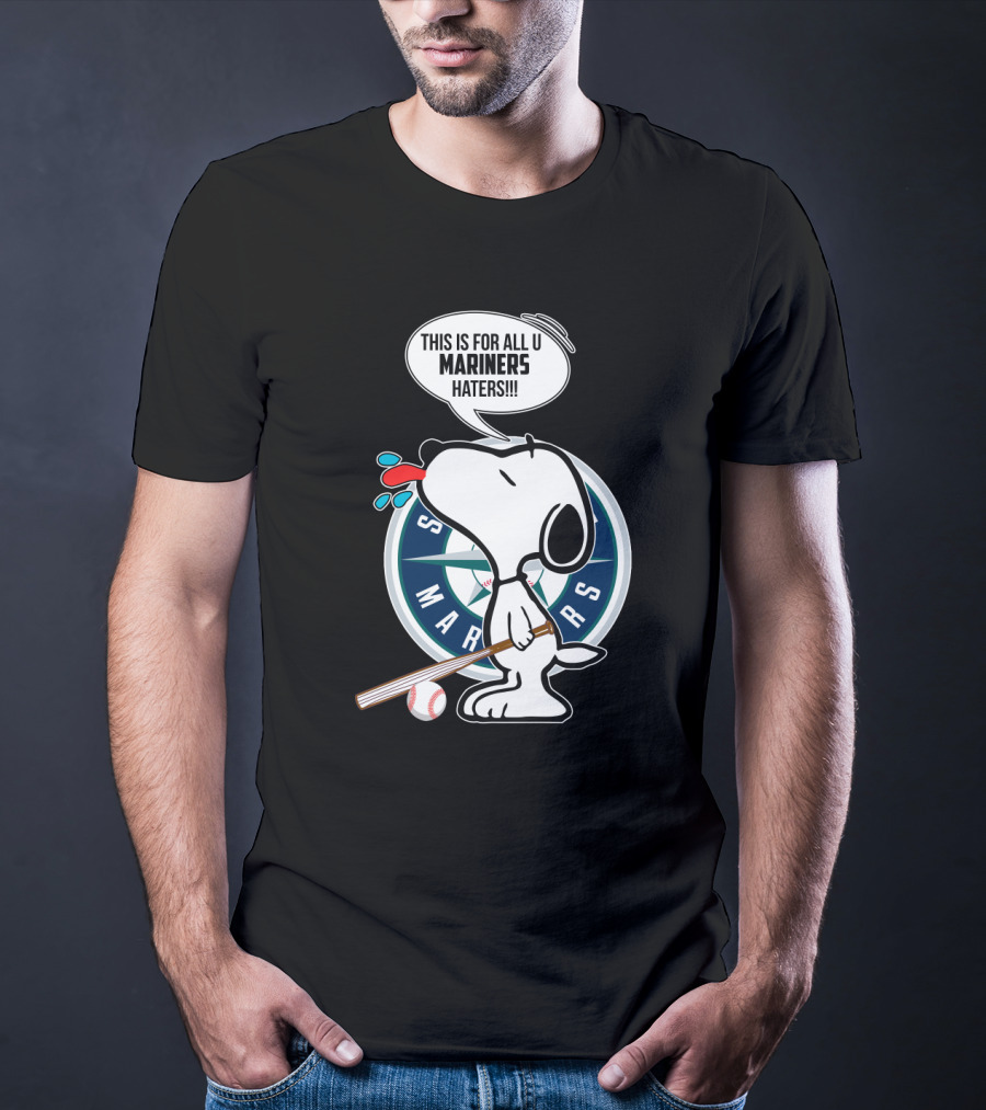Snoopy Mariners Haters Baseball Seattle Mariners T-Shirt