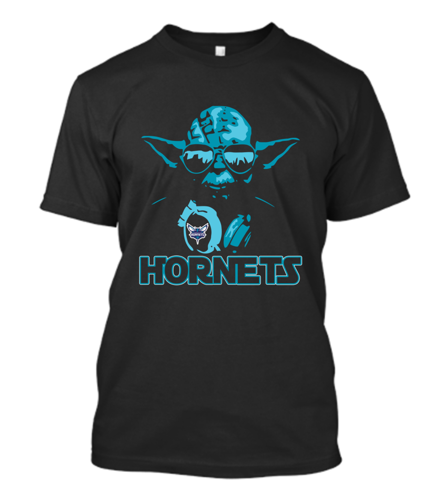 Yoda Charlotte Hornets Fans Star Wars Crossover T-Shirt