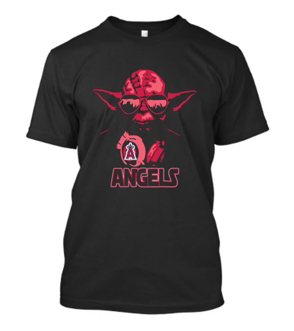 Yoda Los Angeles Angels Fan Tribute Featuring Star Wars Icon With Team T-Shirt